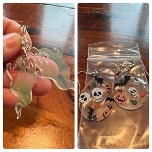 Set of 2 Halloween earrings- handmade by Kara Marie Boutique.